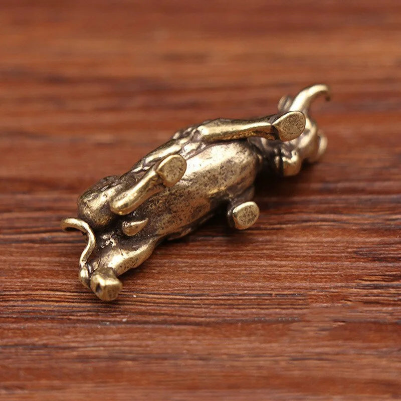 Brass Lucky Bullfighting Statue Home Decoration
