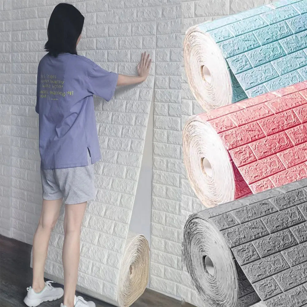 70cm*1m  3D Brick Pattern Wall Sticker