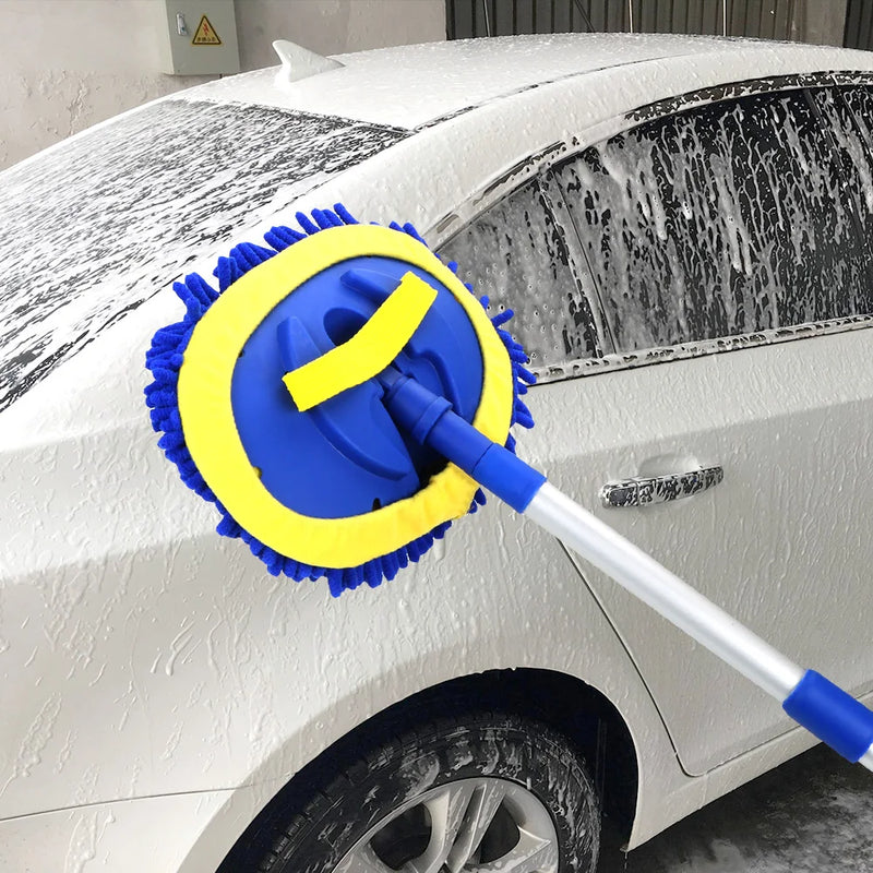 Long Handle Mop Car Foam Washer Kit Clean Brush