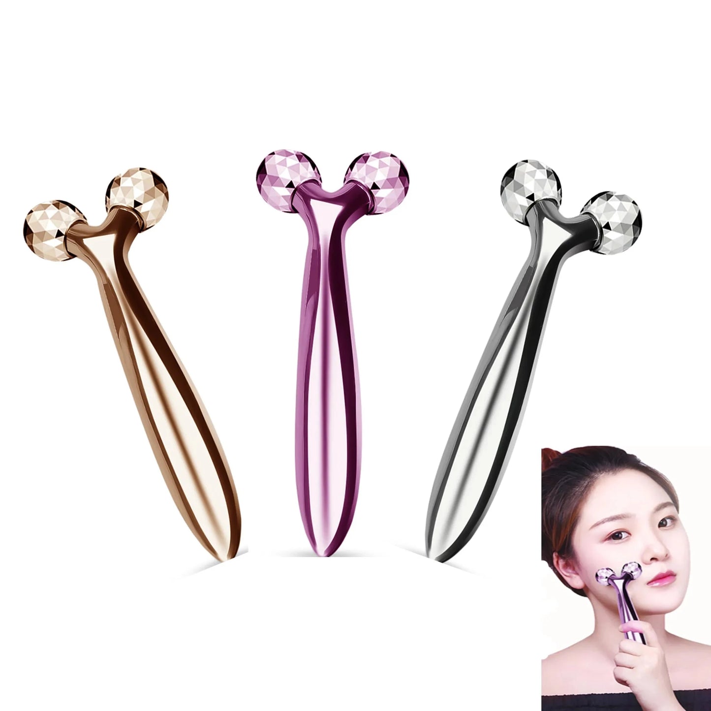 Y Shape 360 Rotate 3D Roller Massager