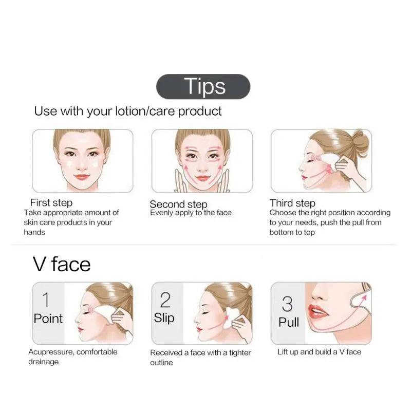 Quartz Facial Gua Sha Neck Massager