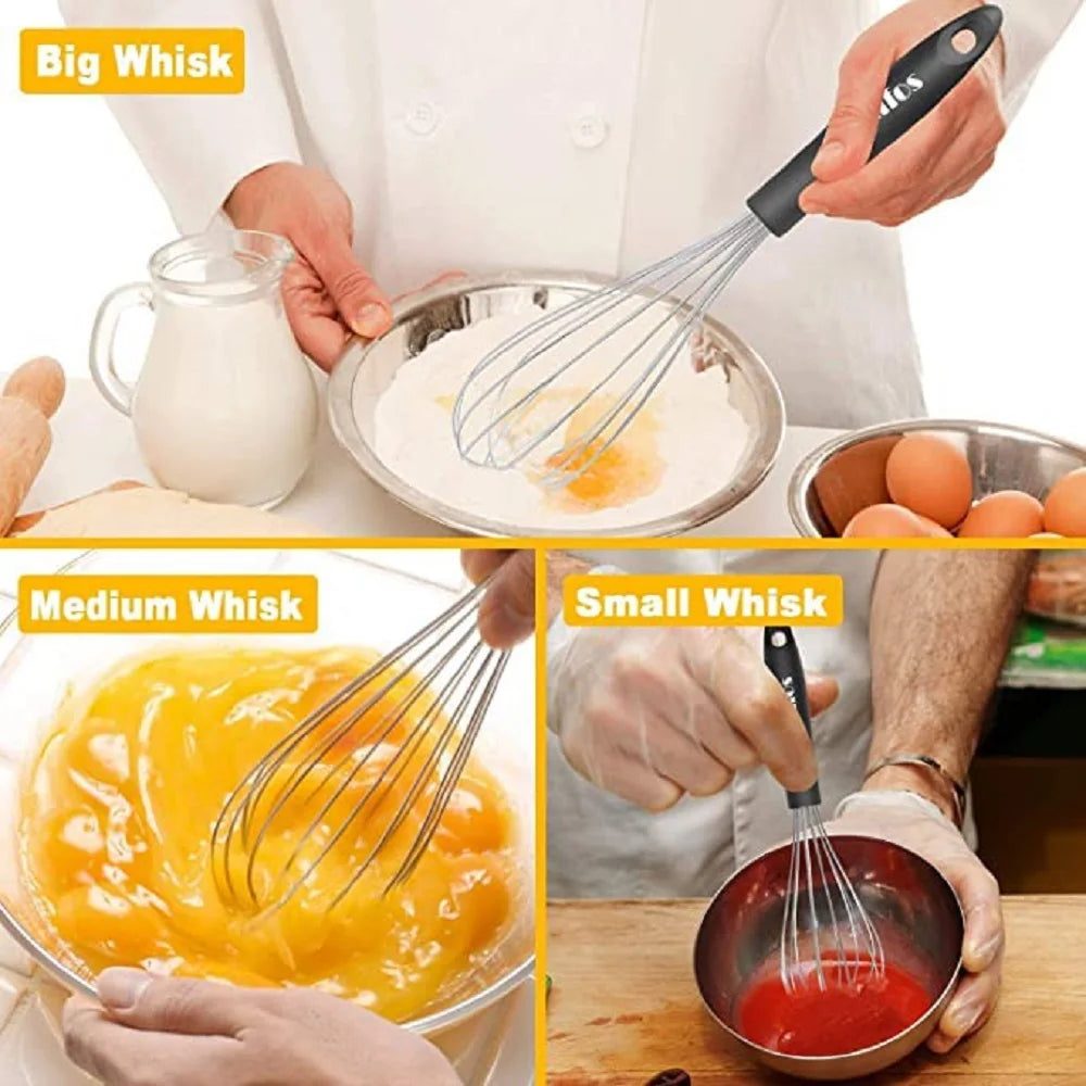 Stainless Steel Wire Whisk Manual Egg Blender