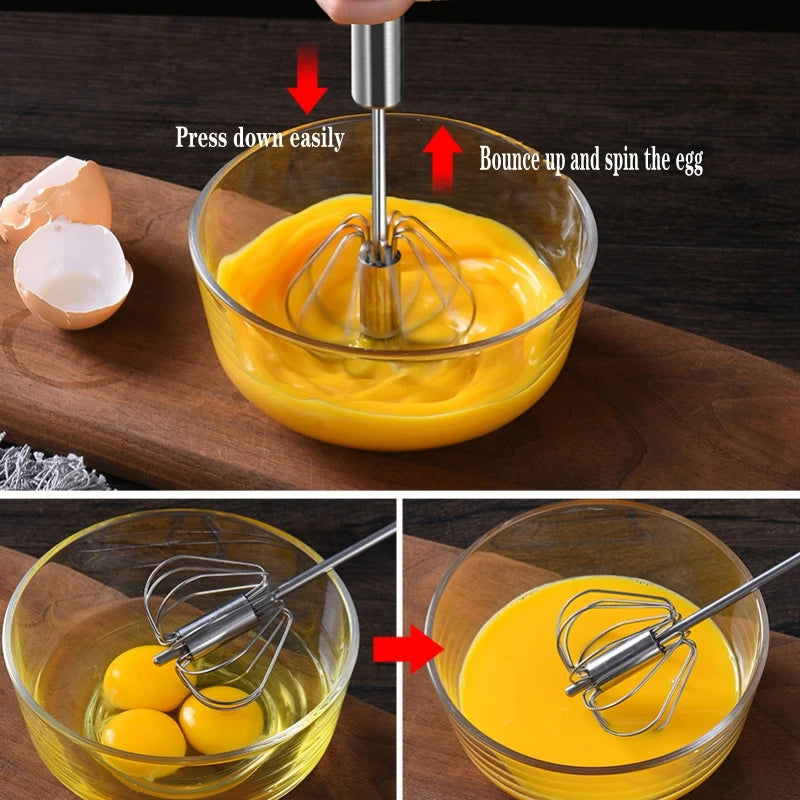 Stainless Steel Hand Pressure Egg Mixer