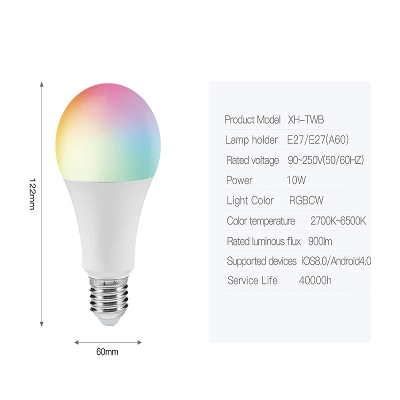 Alexa Google Home Alice Smart WiFi Bulb