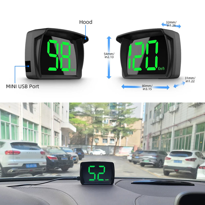 GPS KMH MPH HUD Digital Speedometer