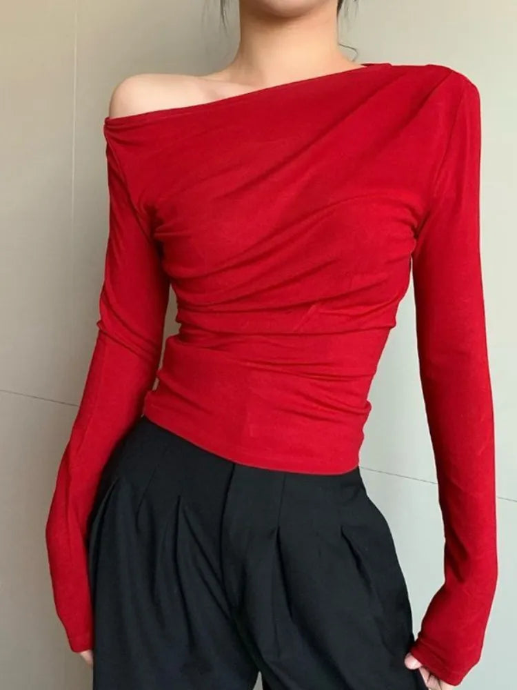 Woman Slim Shoulder T shirt