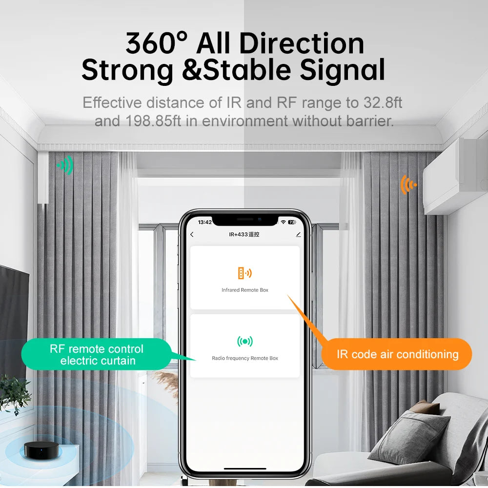 Smart WiFi IR RF Remote for Air Conditioning