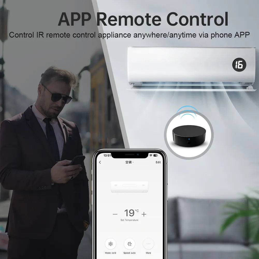 Smart WiFi IR RF Remote for Air Conditioning