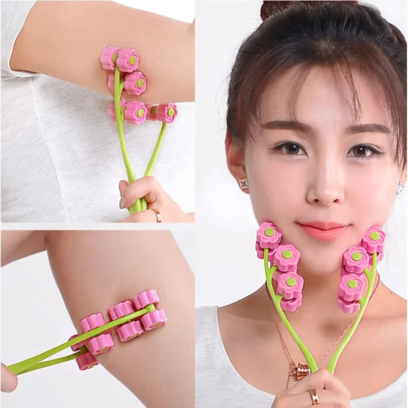 Portable Flower Shape Anti Wrinkle Face Roller