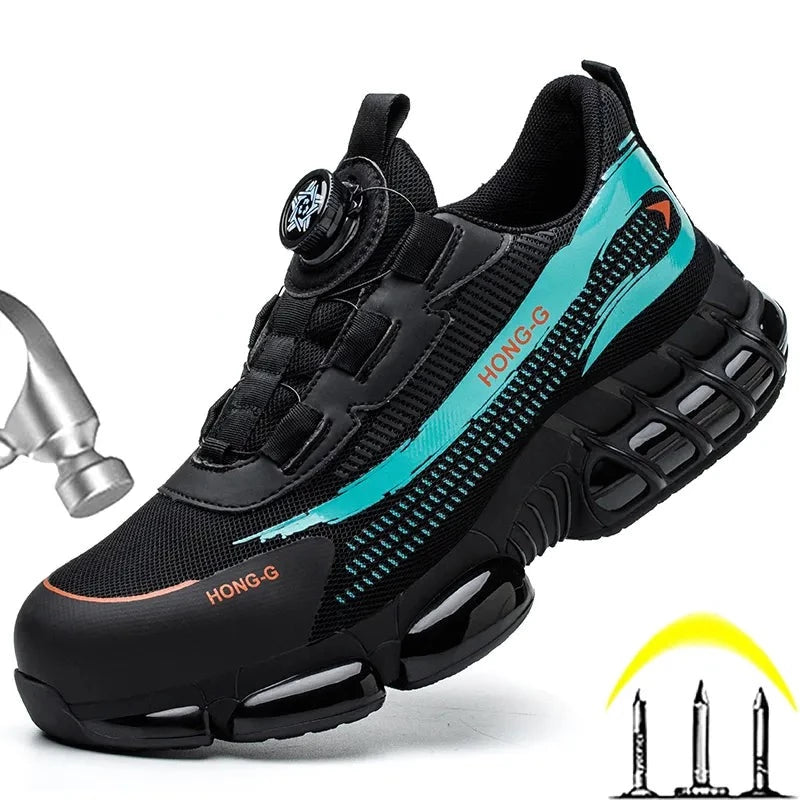 Men Rotating Button Work Sneakers