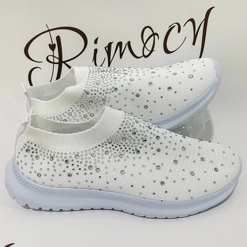Woman Crystal Breathable Mesh Sneaker