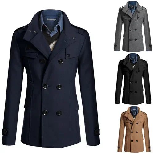 Men's Double Breasted Cotton Coat