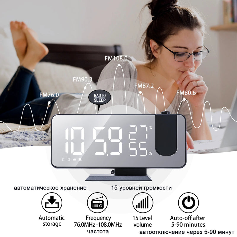 LED Digital Alarm Clock Wake Up Watch