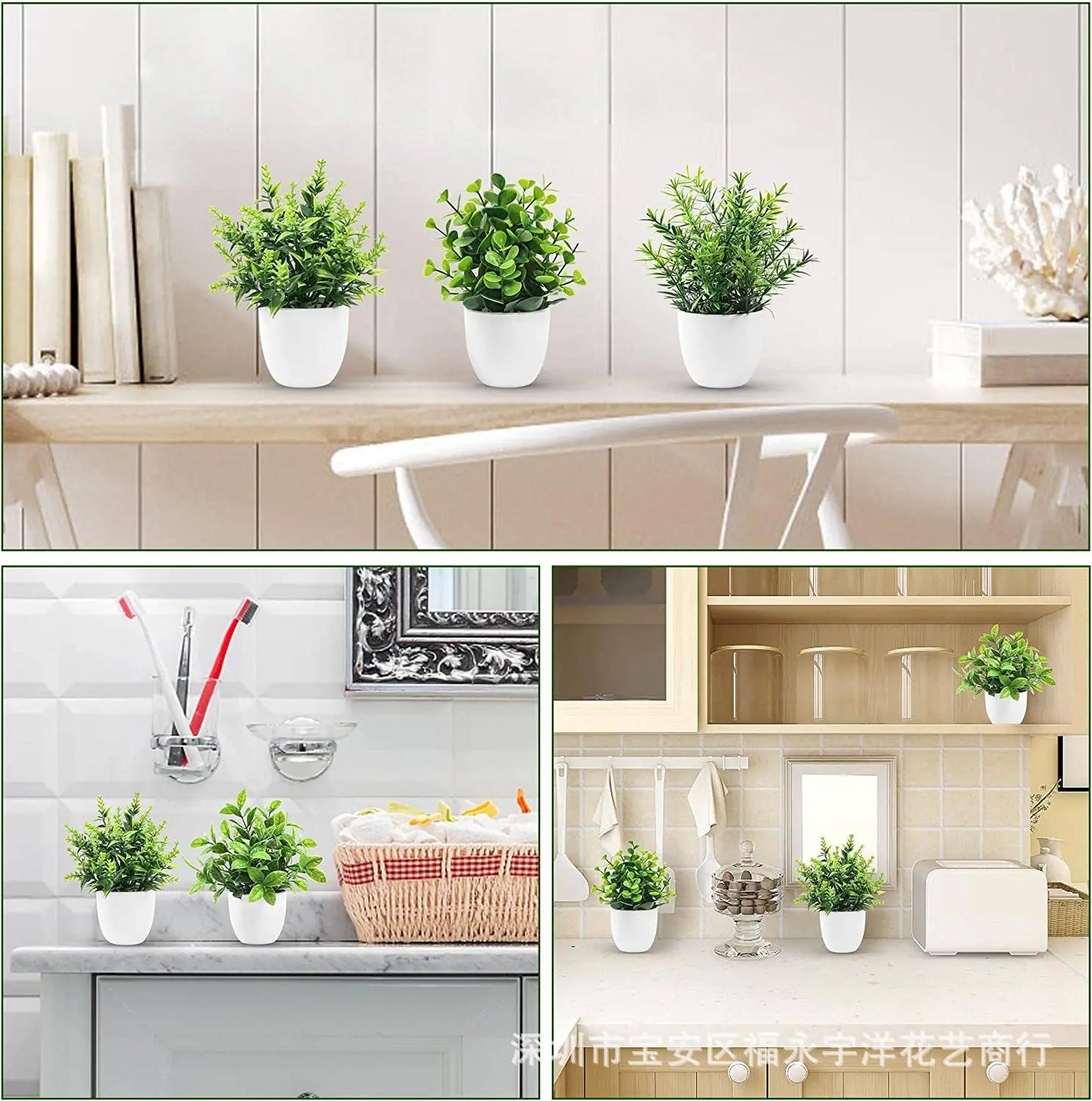 1PCS Artificial Potted Plant Scene Desktop