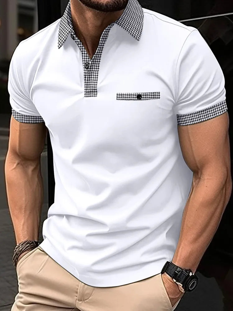 Men's Casual Fashion Rowan Collar T-Shirt