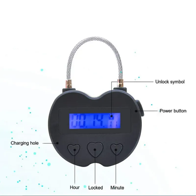 LCD Display Smart Timer Padlock