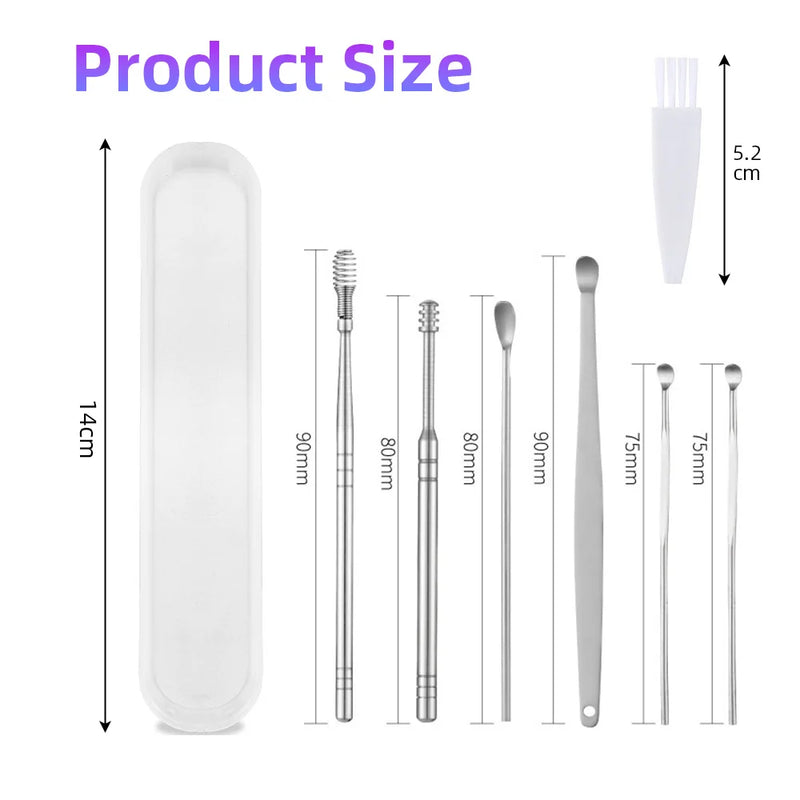 LED Light Camera Wireless Clean Earwax