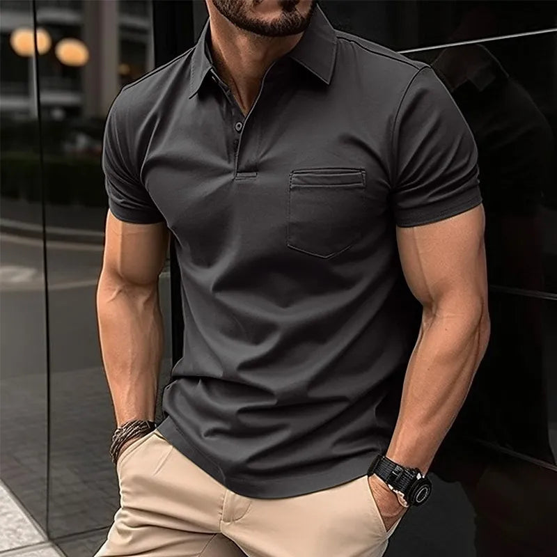 Men's Casual Fashion Rowan Collar T-Shirt