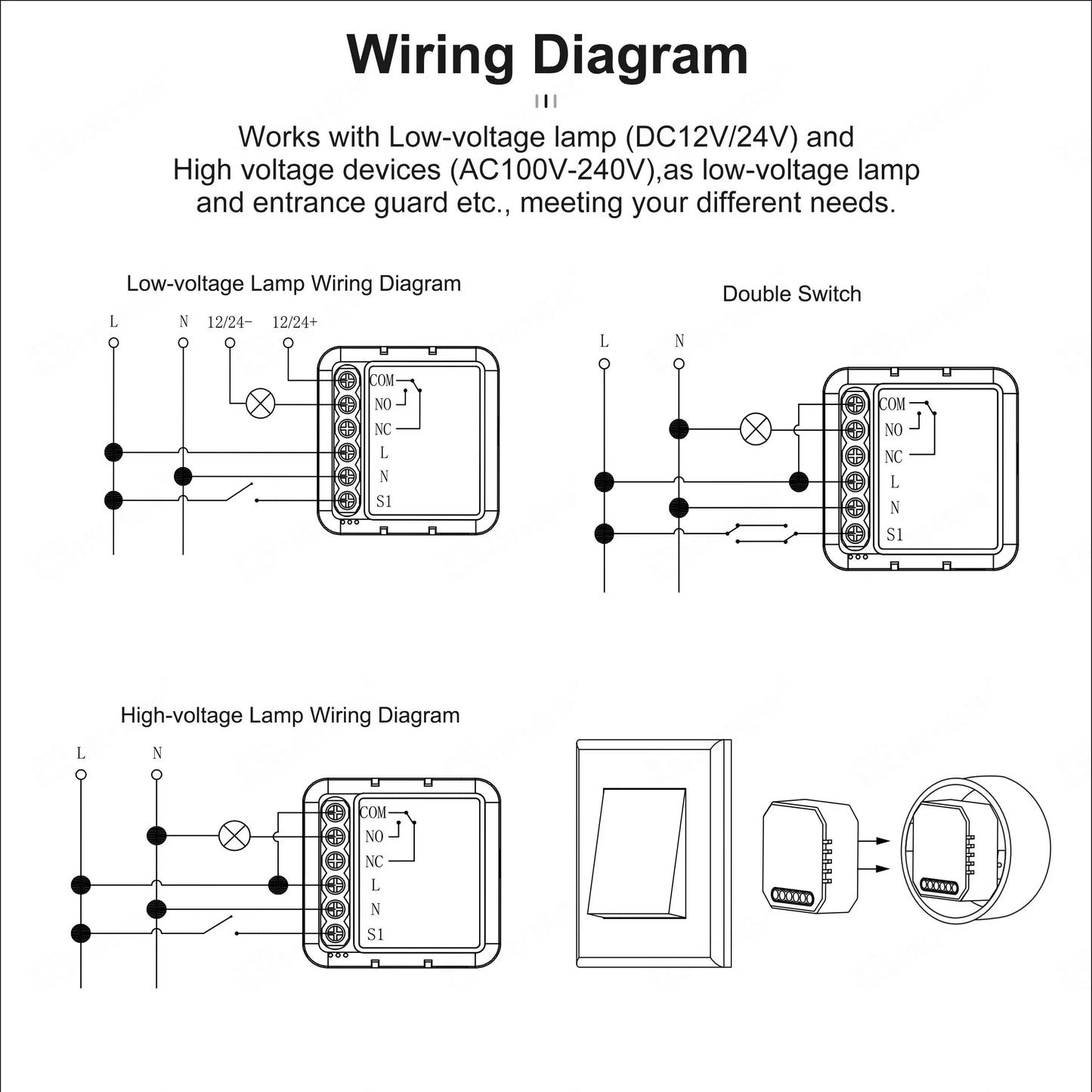 WiFi Switch Module Dry Contact 5A Smart Home DIY Breaker