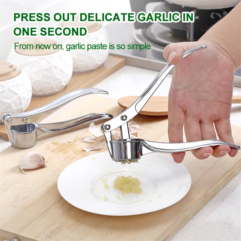 Stainless Steel Garlic Press Crusher