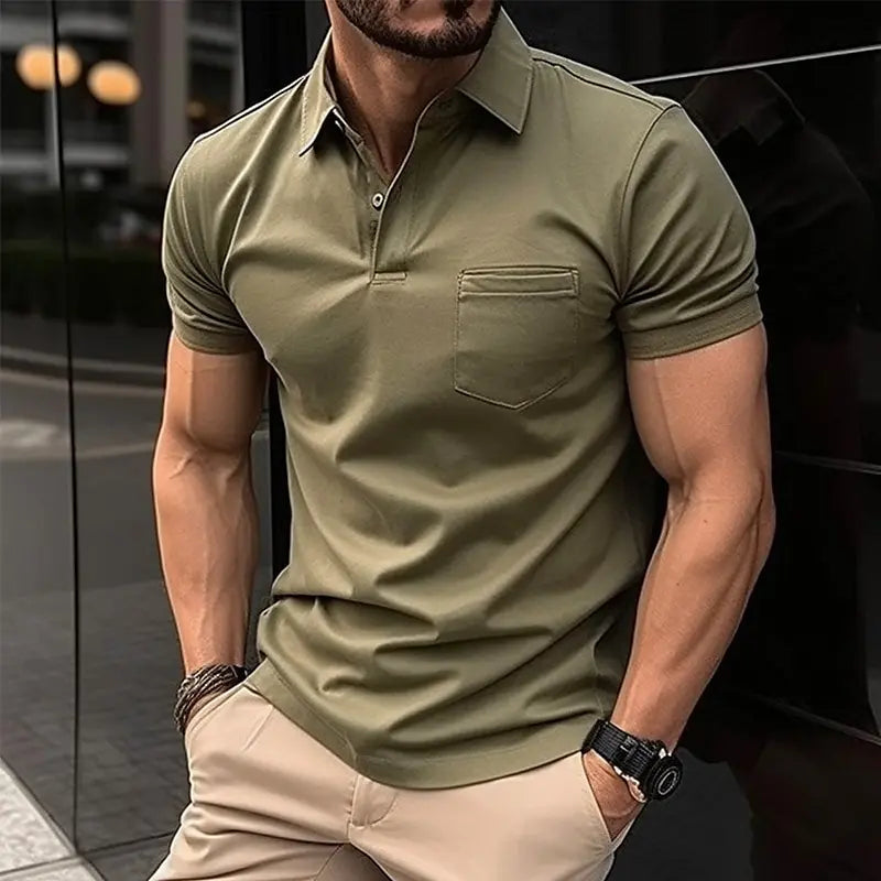 Men's Casual Fashion Rowan Collar T-Shirt