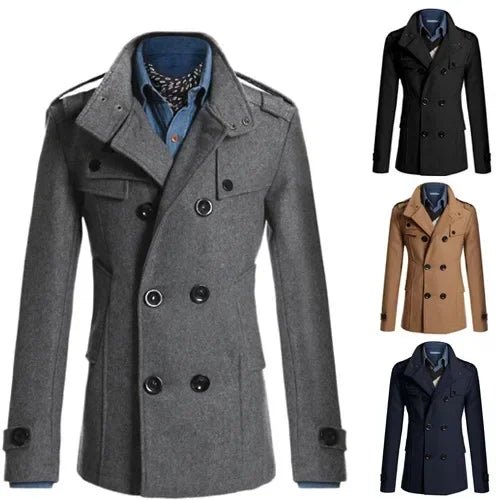Men's Double Breasted Cotton Coat