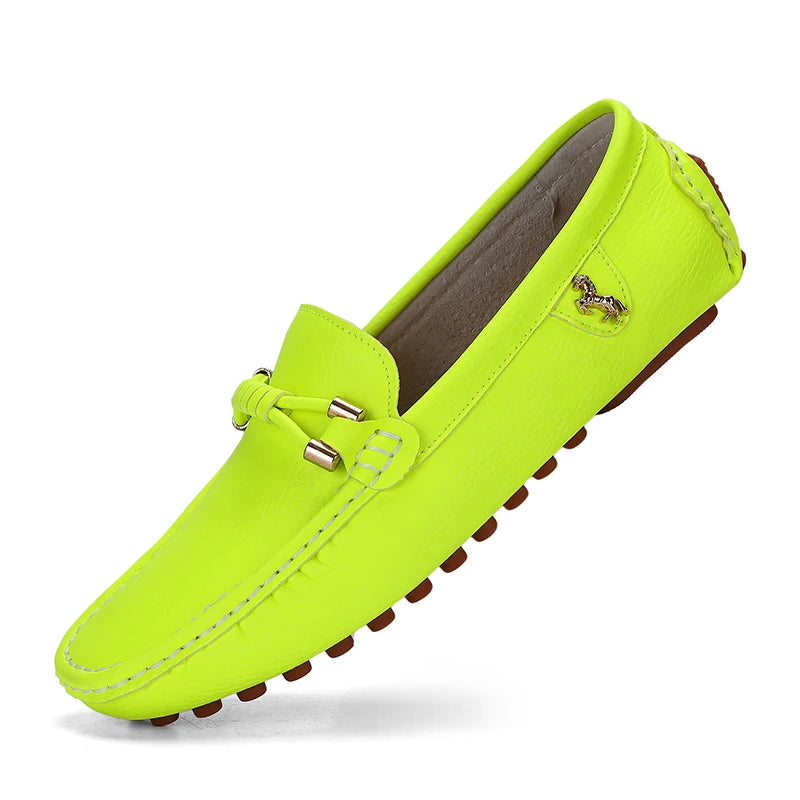 Green Leather Loafers