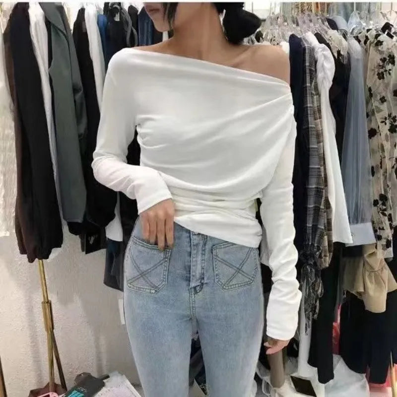 Woman Slim Shoulder T shirt