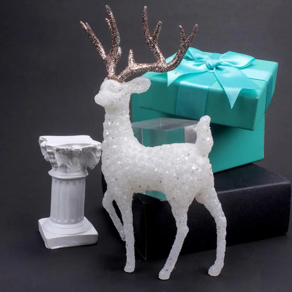 2/1PCS Gold Deer Statue Reindeer Figurines