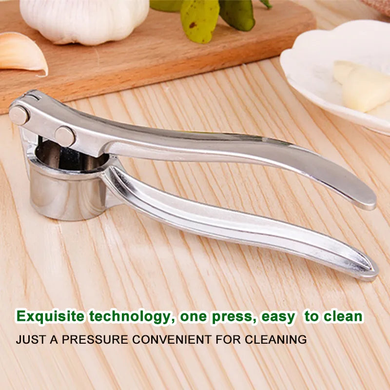 Stainless Steel Garlic Press Crusher