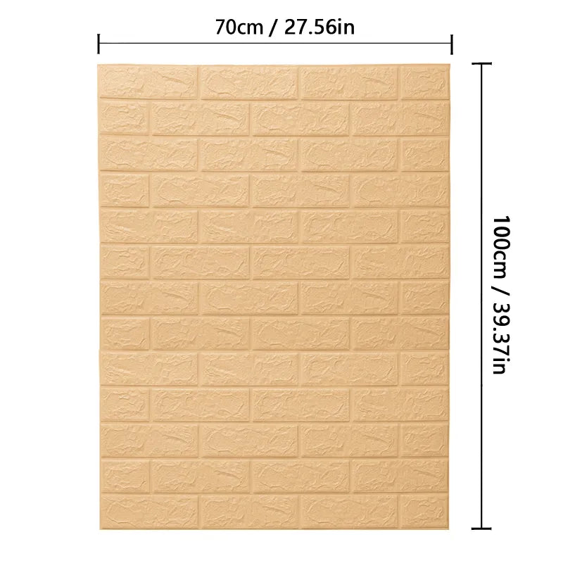 70cm*1m  3D Brick Pattern Wall Sticker
