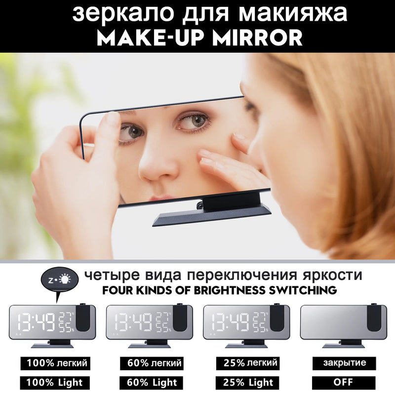 LED Digital Alarm Clock Wake Up Watch