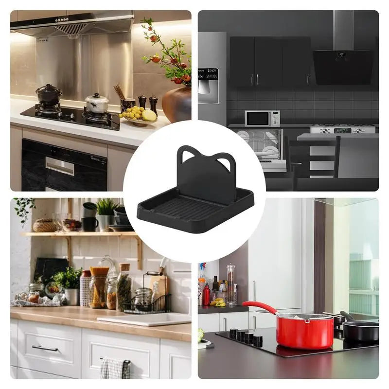 Foldable Countertop Pot Lid Spoon Cookware Rack