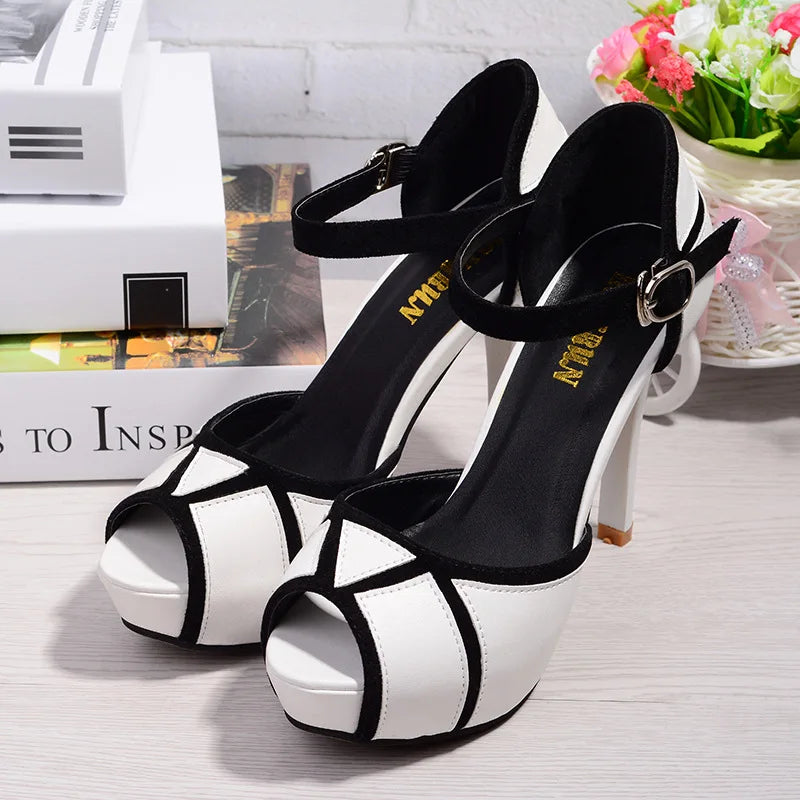 Summer Hollow Buckle Women Heels