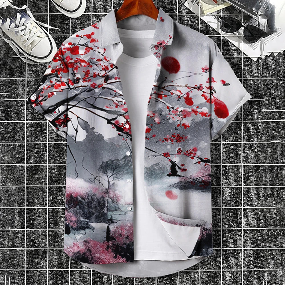 3d Floral & Butterfly Print T Shirts