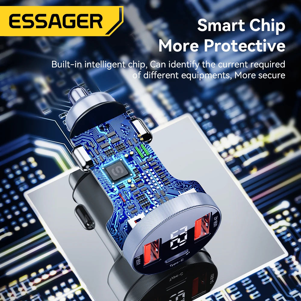 80W Car USB Type C PD Fast Charger