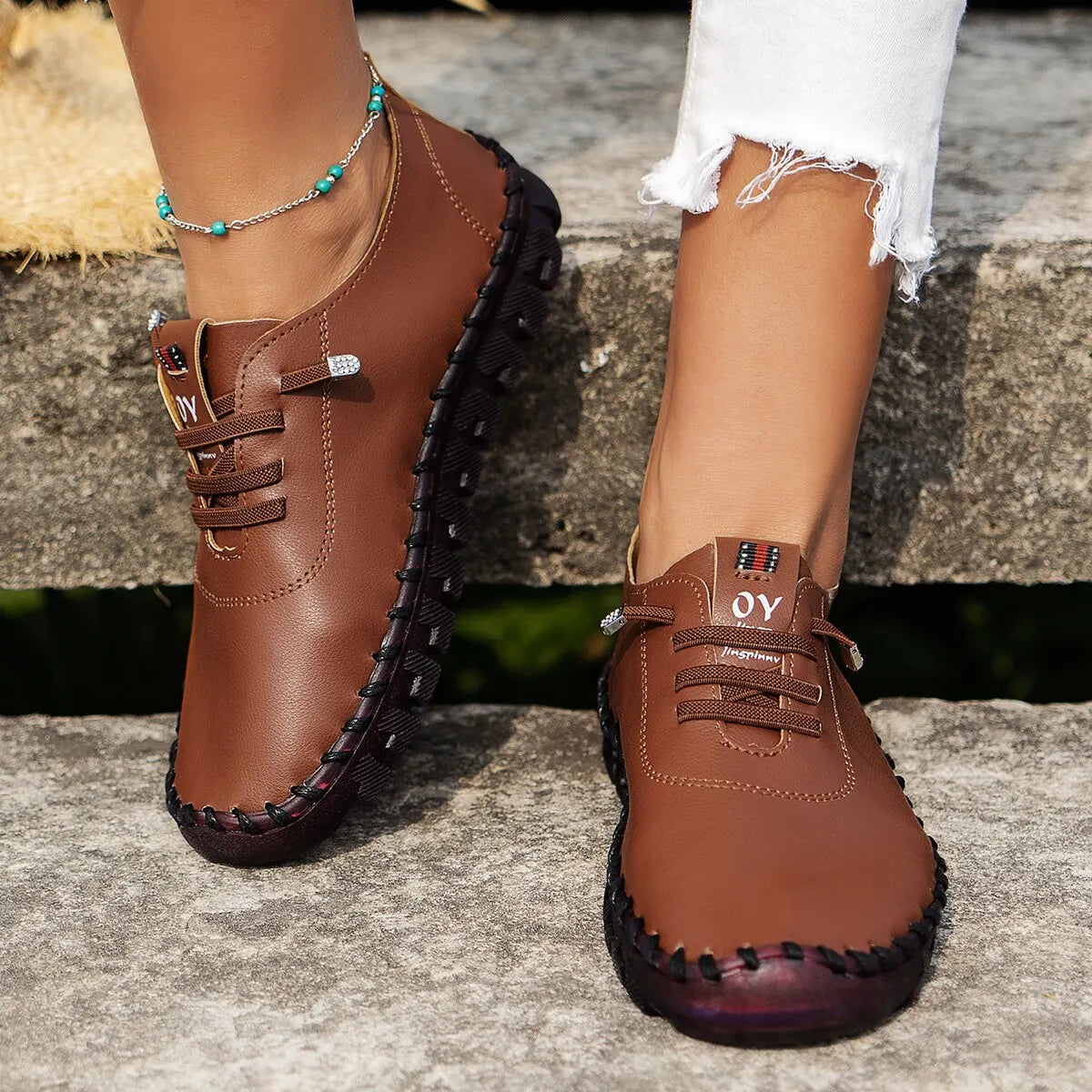 Women Leather Casual Shoes