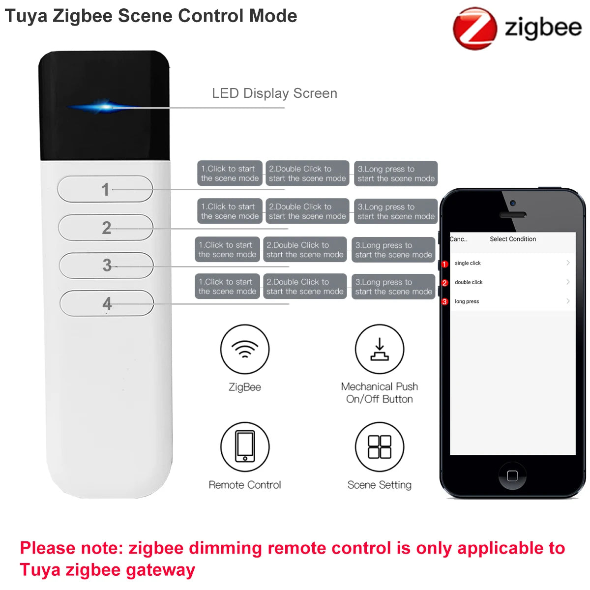 4key Button Wireless Portable Remote Control