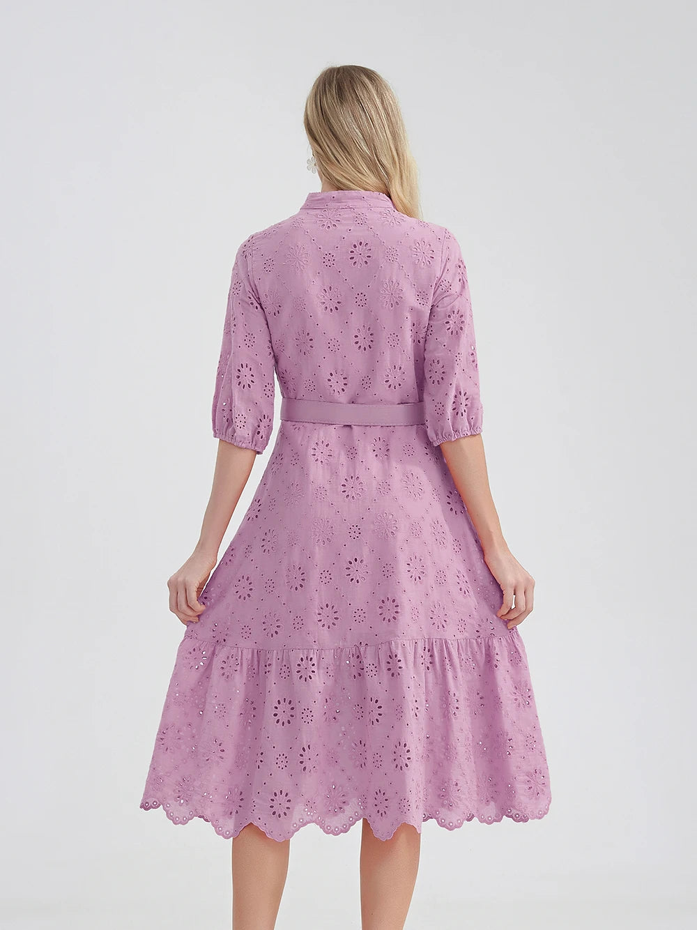 Women Holiday Casual High Waist Ruffled Mini V-Neck Dresses