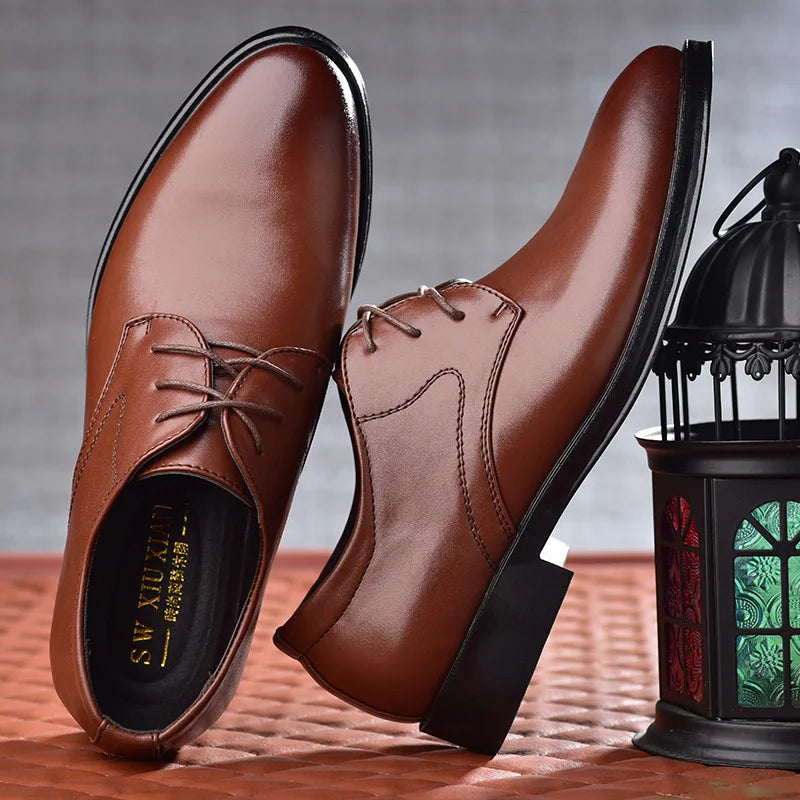 Men Leather Business Dress Shoes