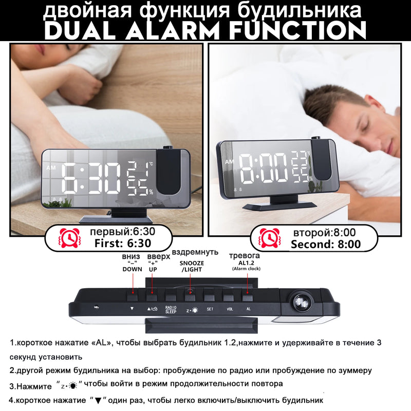 LED Digital Alarm Clock Wake Up Watch