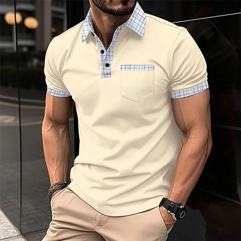 Men's Casual Fashion Rowan Collar T-Shirt