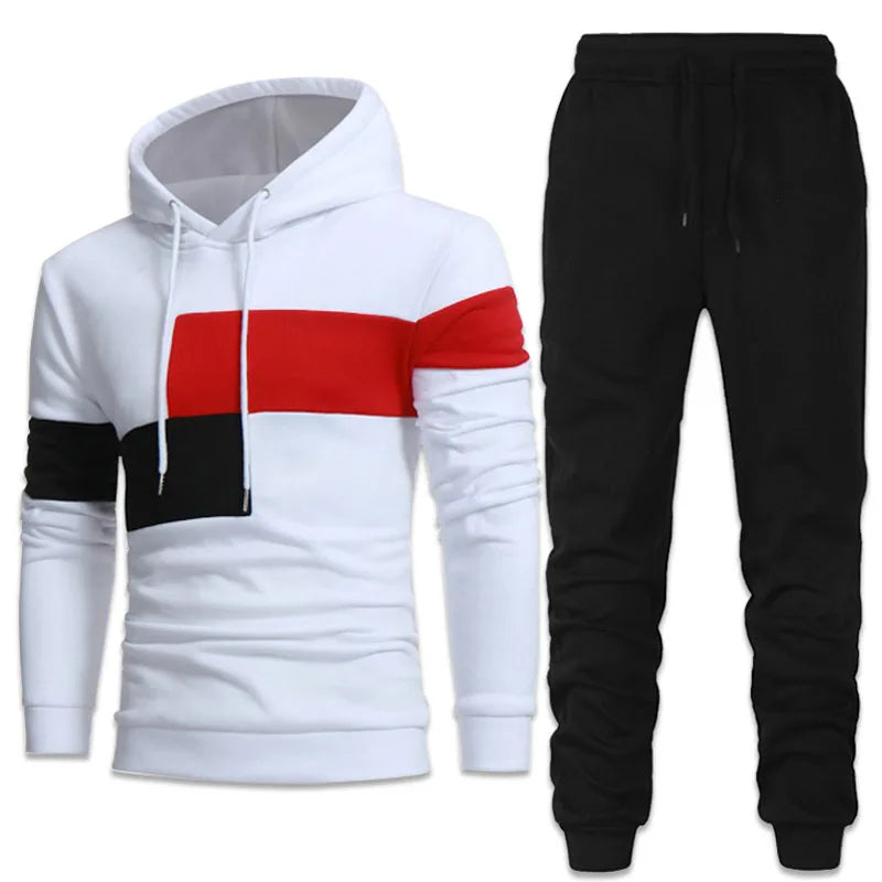 Autumn Winter Men Hooded Sweater and Sweatpants