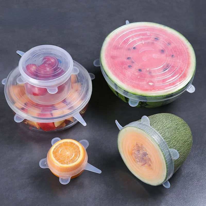 6Pcs Silicone Stretch Lid Universal Food Packaging Bowl