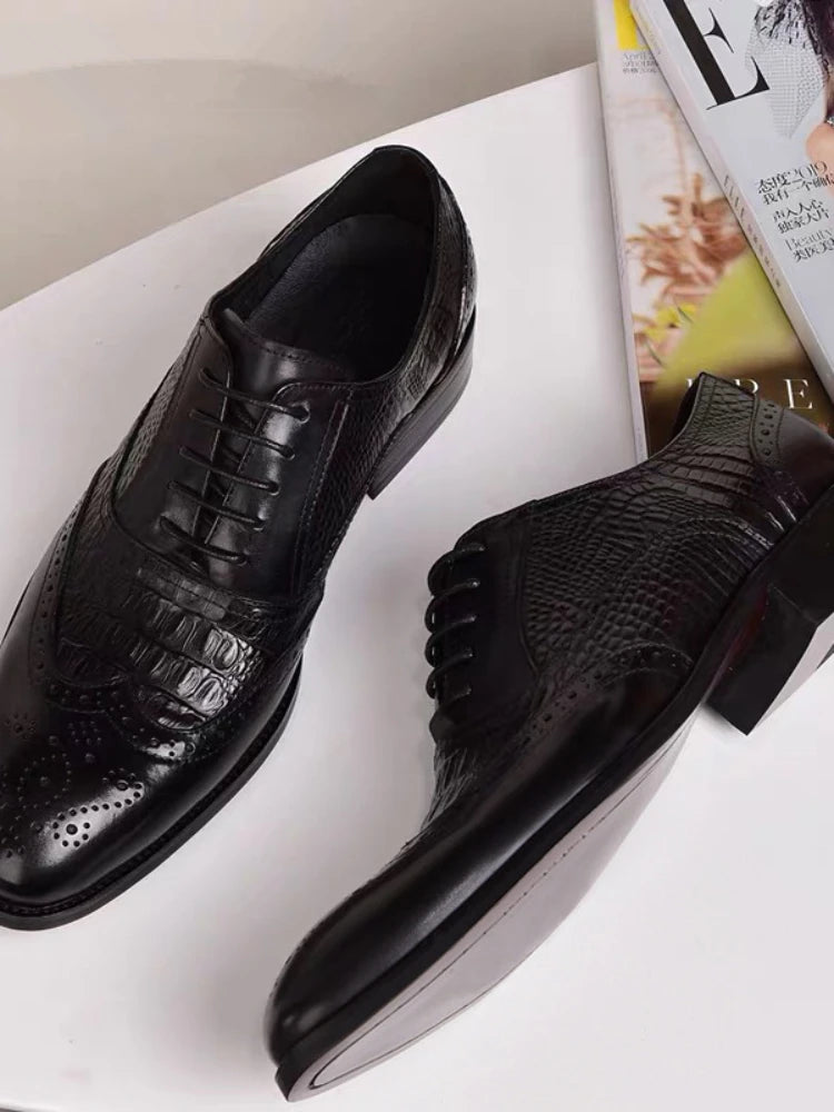 Men leather casual shoes