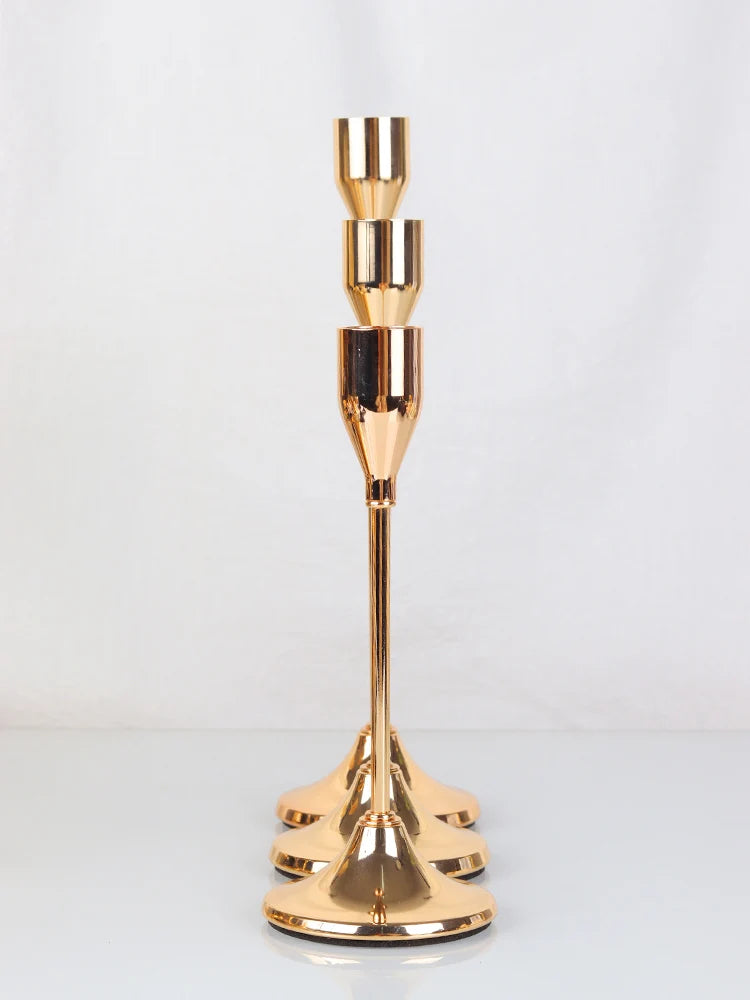 3Pcs European style Metal Candle Holders