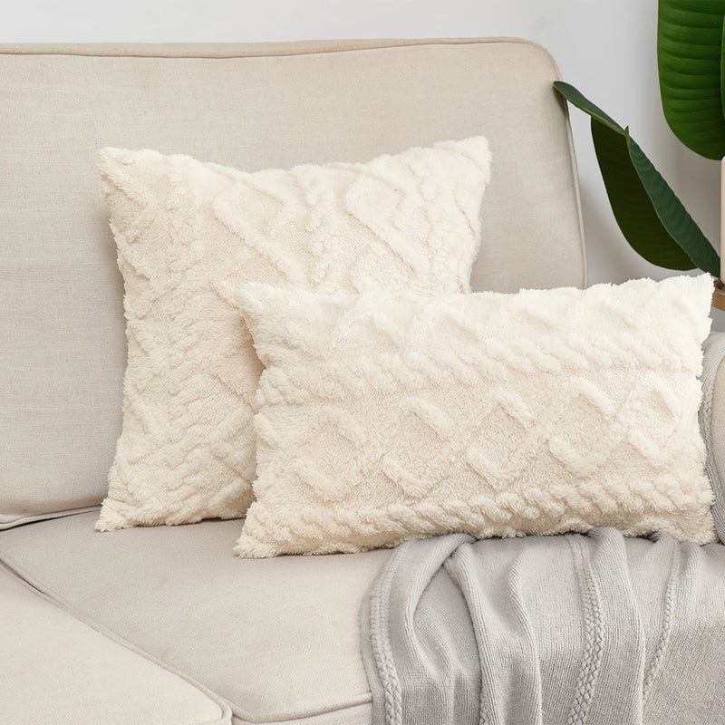 Retro Fluffy Soft Throw Pillow cover For Sofa