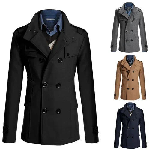 Men's Double Breasted Cotton Coat