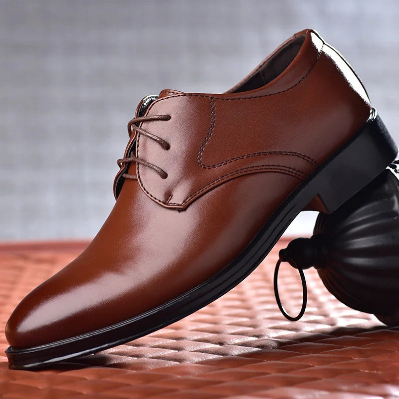 Men Leather Business Dress Shoes