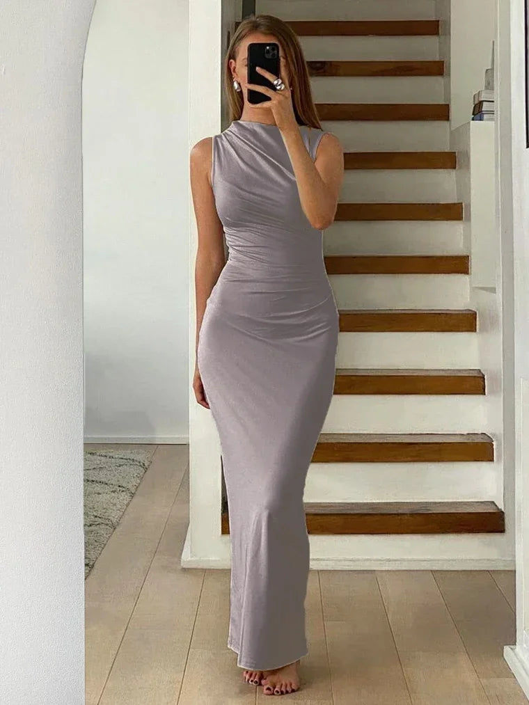 Women Solid Fashion Elegant Party Dress
